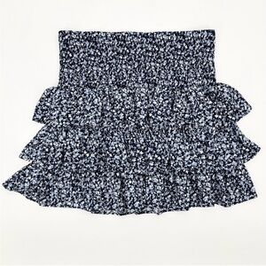 MICHAEL Michael Kors Ditsy Floral Ruffle Tiered Skirt Sz M